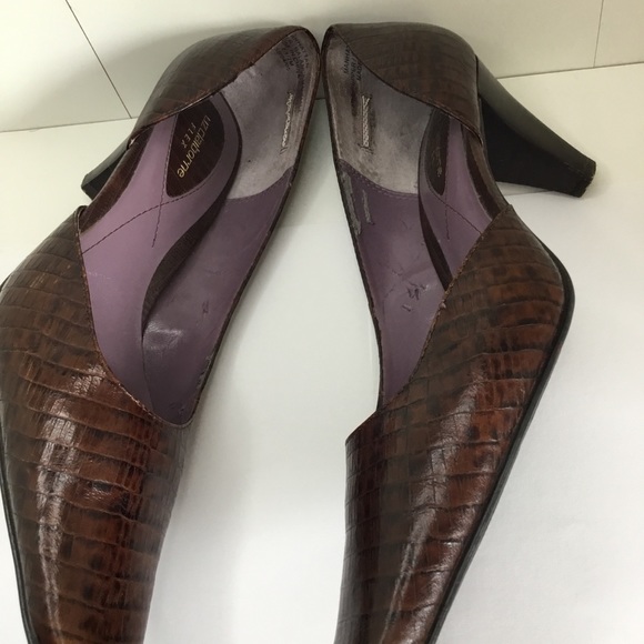 Women's Shoes Liz Claiborne Flex Heel/ Pumps Embossed Print Size 7.5 - Picture 8 of 12